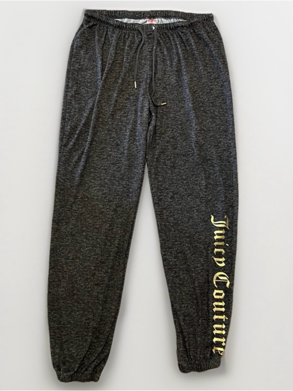 Juicy Couture Jogger Sweatpants Women's Size L Gray Elastic Waist Y2K